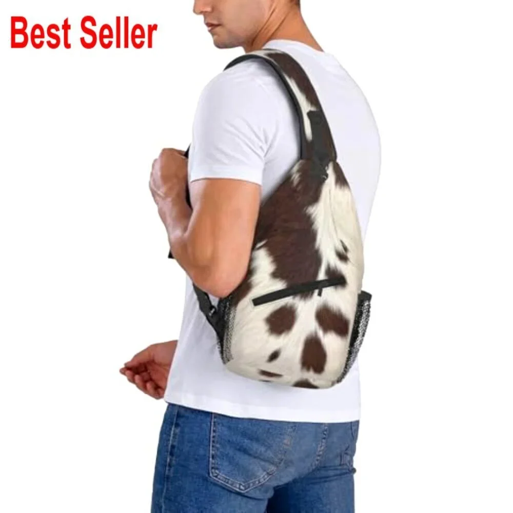 Polyester Crossbody Sling Backpack with Adjustable Padded Strap